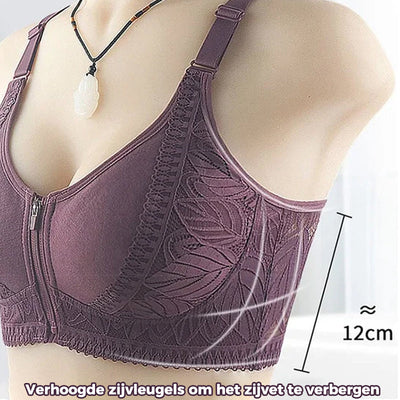 Dames bh met ritssluiting aan de voorkant plus maat bh