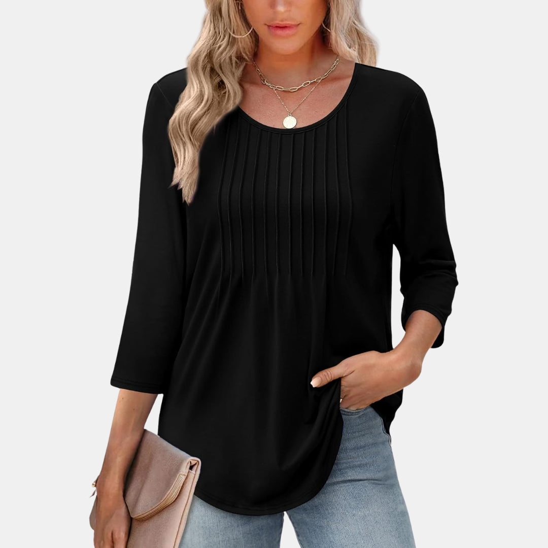 Lurevia - Comfortabele Top met 3/4 Mouwen