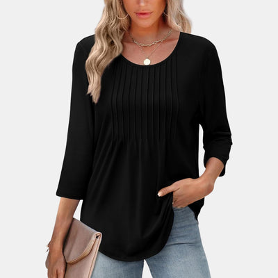 Lurevia - Comfortabele Top met 3/4 Mouwen