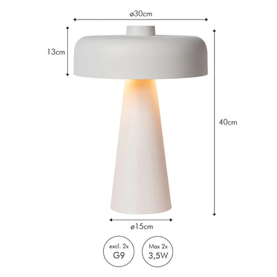 Mushroom Lamp - Luxe Zwarte Tafellamp met Gouden Gloed