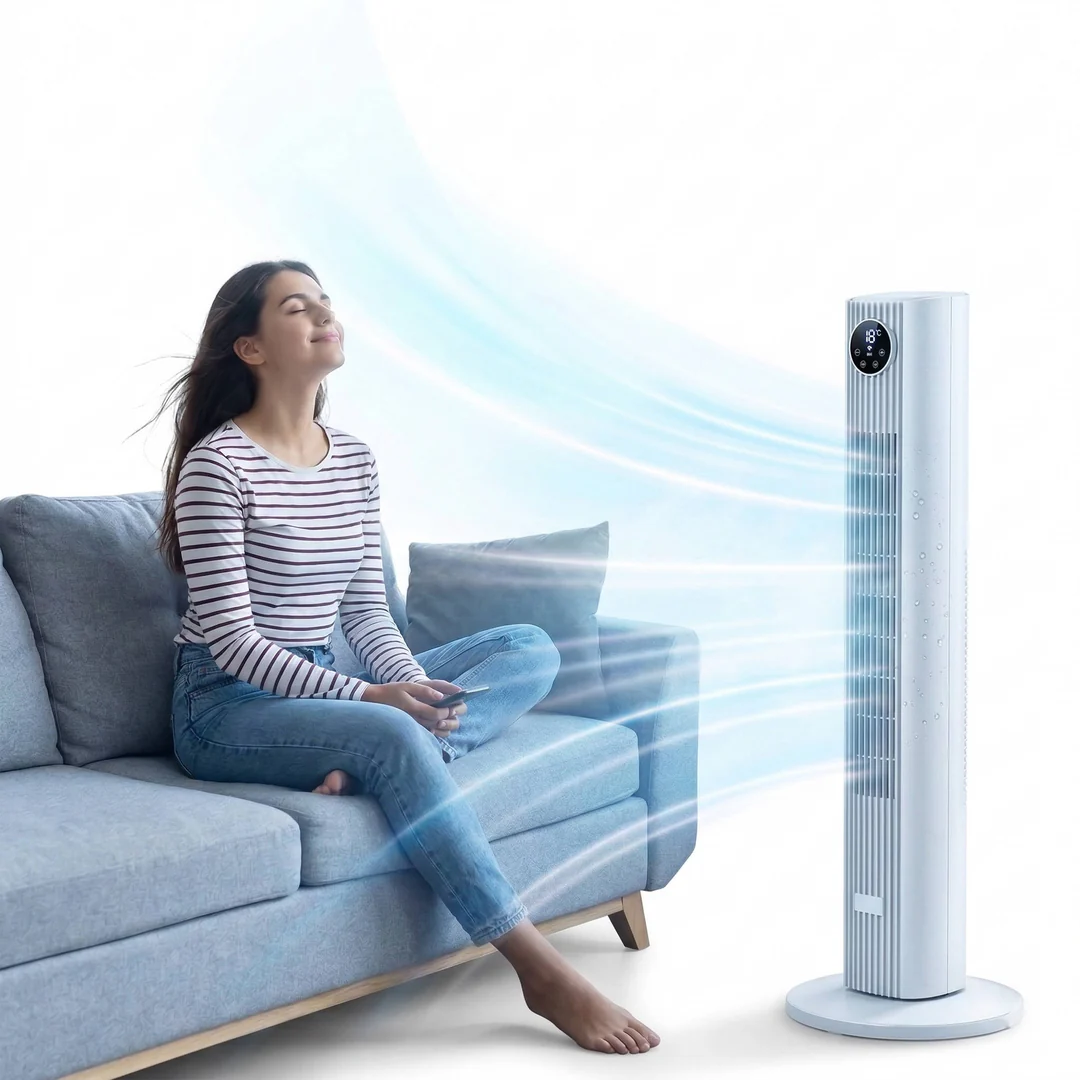 Draagbare airconditioner - krachtige torenventilator voor slaapkamer en woonkamer