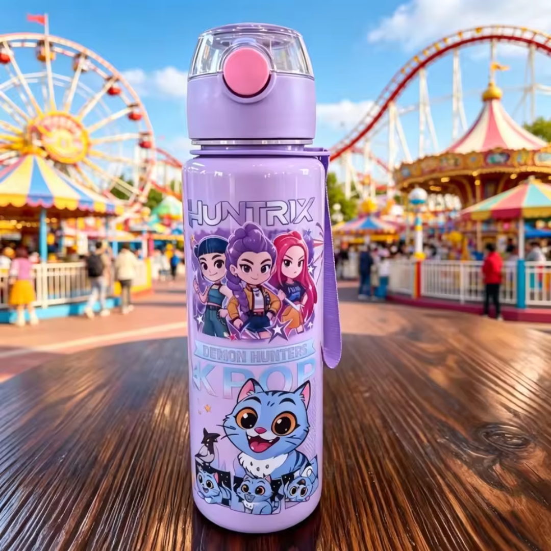 Kpop Drinkfles - Lekvrije Drinkfles met Rietje - AquaPop