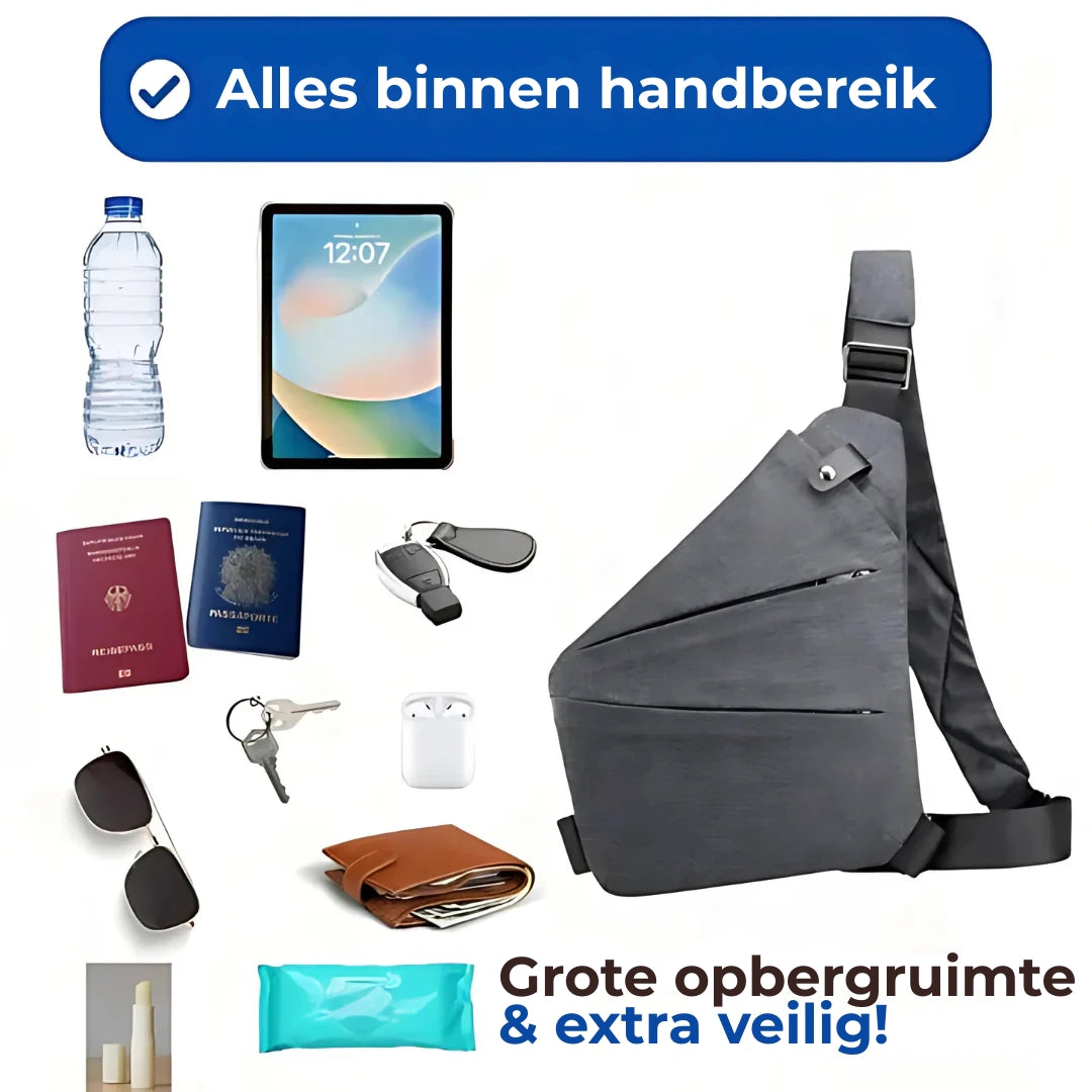 Compacte Schoudertas met Anti-Diefstal Ontwerp