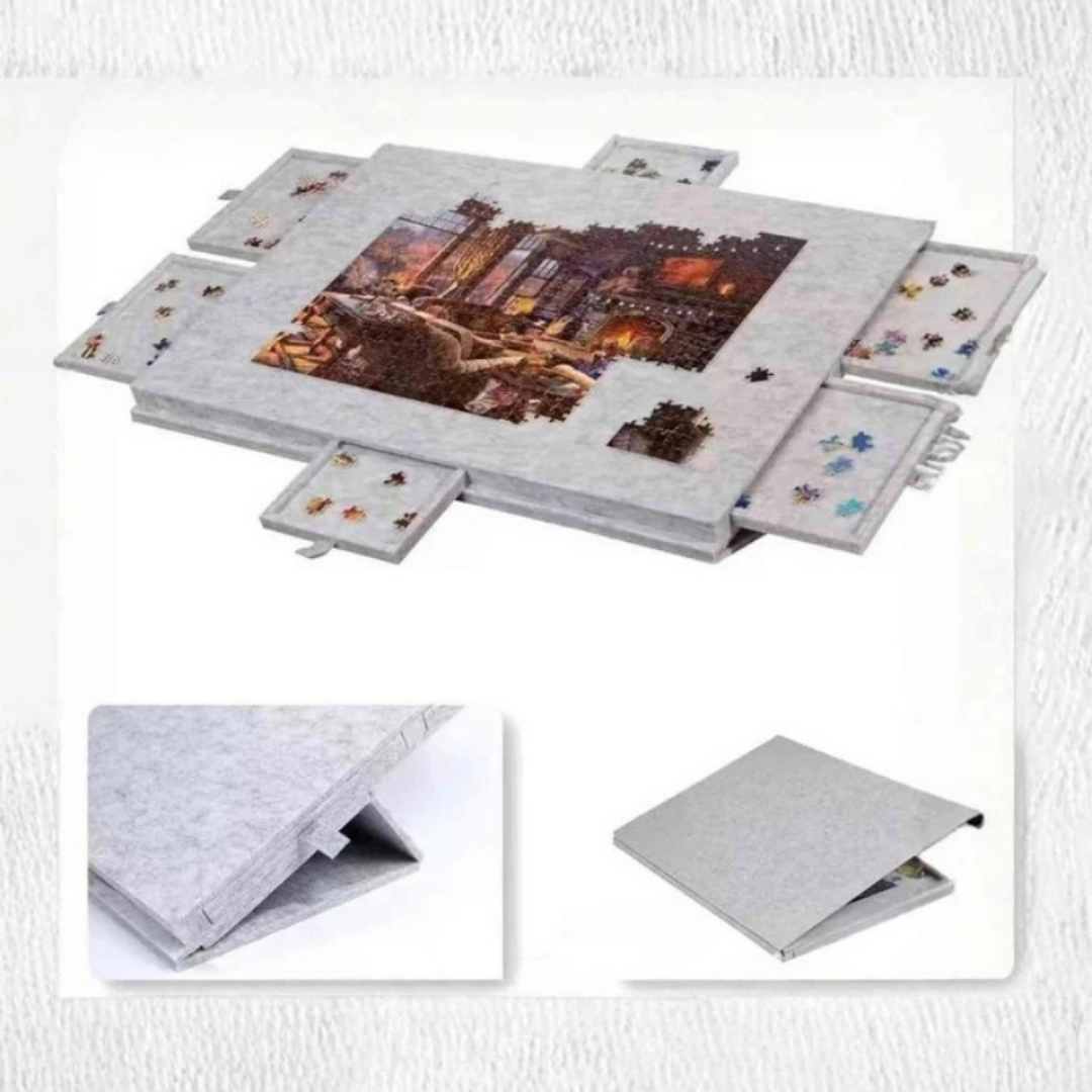 Puzzle - Plateau pliant pour puzzle avec système de rangement