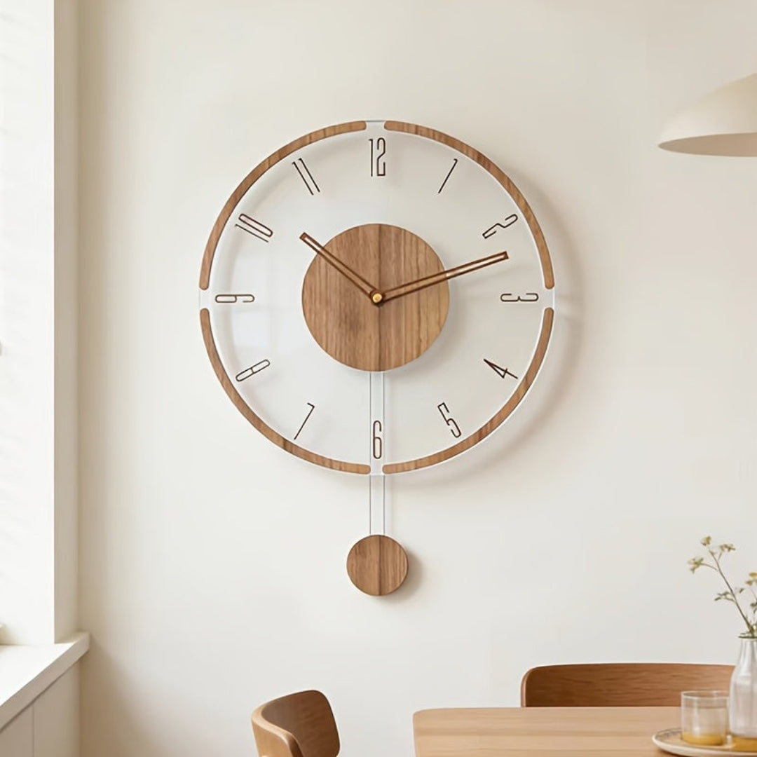 Wandklok - Transparant Design met Stil Uurwerk