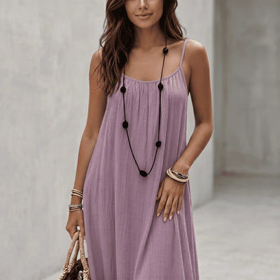 Lisa - Zomerse Open Rug Maxi Jurk