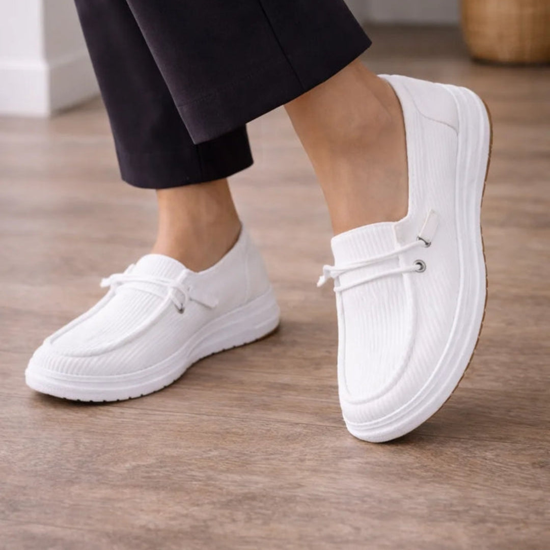 Loafers - Platform Met Geribbelde Structuur