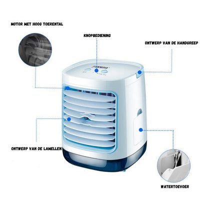 Mini Ventilator - Draagbare Air Cooler met Verneveling - CoolBreezy