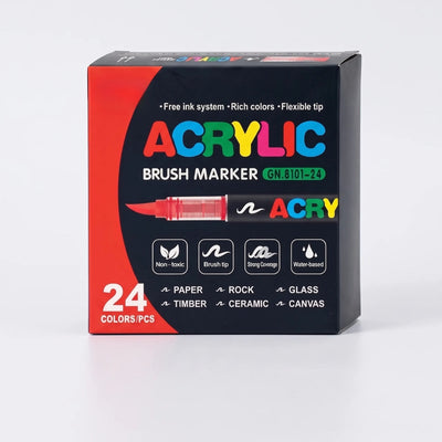 Acrylic Markers - Flexibele Brush Tip in Veel Kleuren