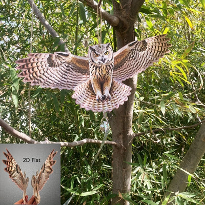 Decoratieve Uil - Realistische Vogelverjager