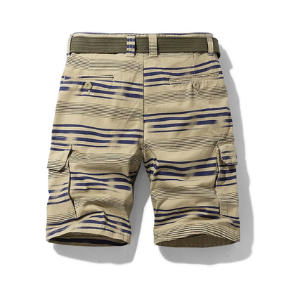 Cargo Shorts - Lichtgewicht Gestreept Design met Meerdere Zakken - AeroTrail