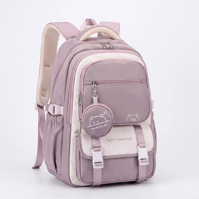 Schooltas Voor Meiden met Ruim Design en Meerdere Vakken