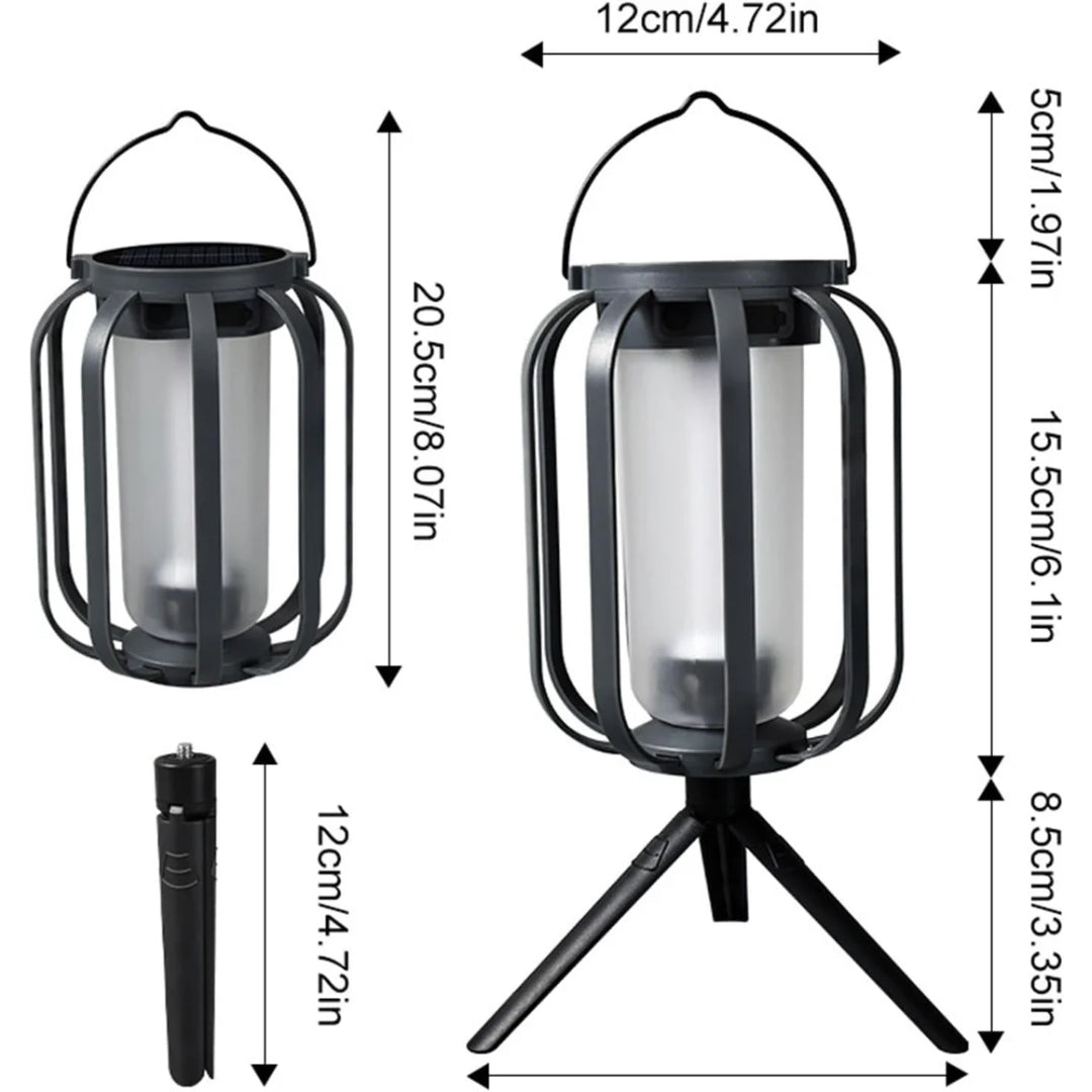 Solar LED Sfeer Lantaarn met Vlam-Effect