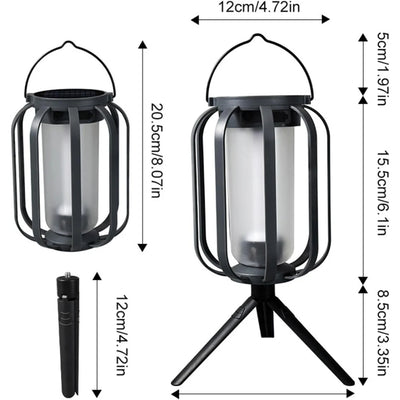 Solar LED Sfeer Lantaarn met Vlam-Effect