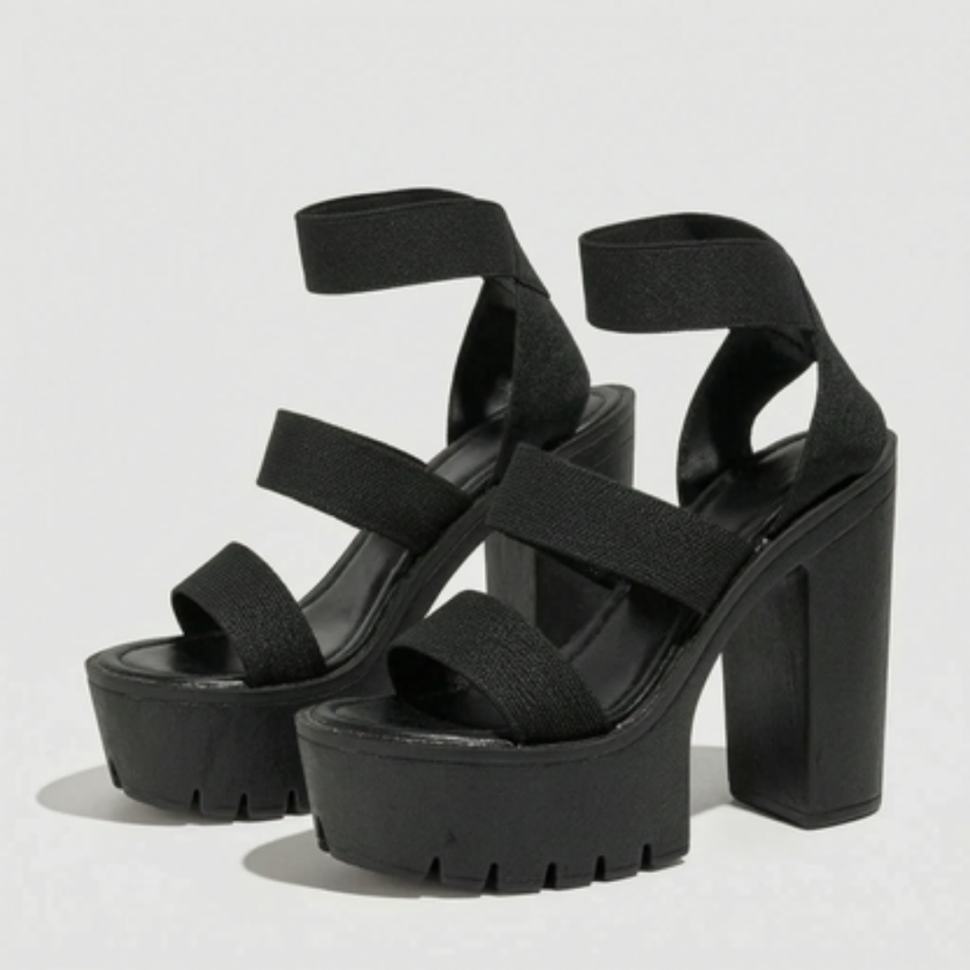 Sandalen Met Plateau Blokhak