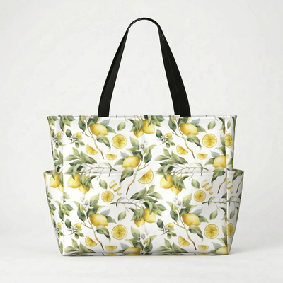 Ruime Strandtas met Tropische Print