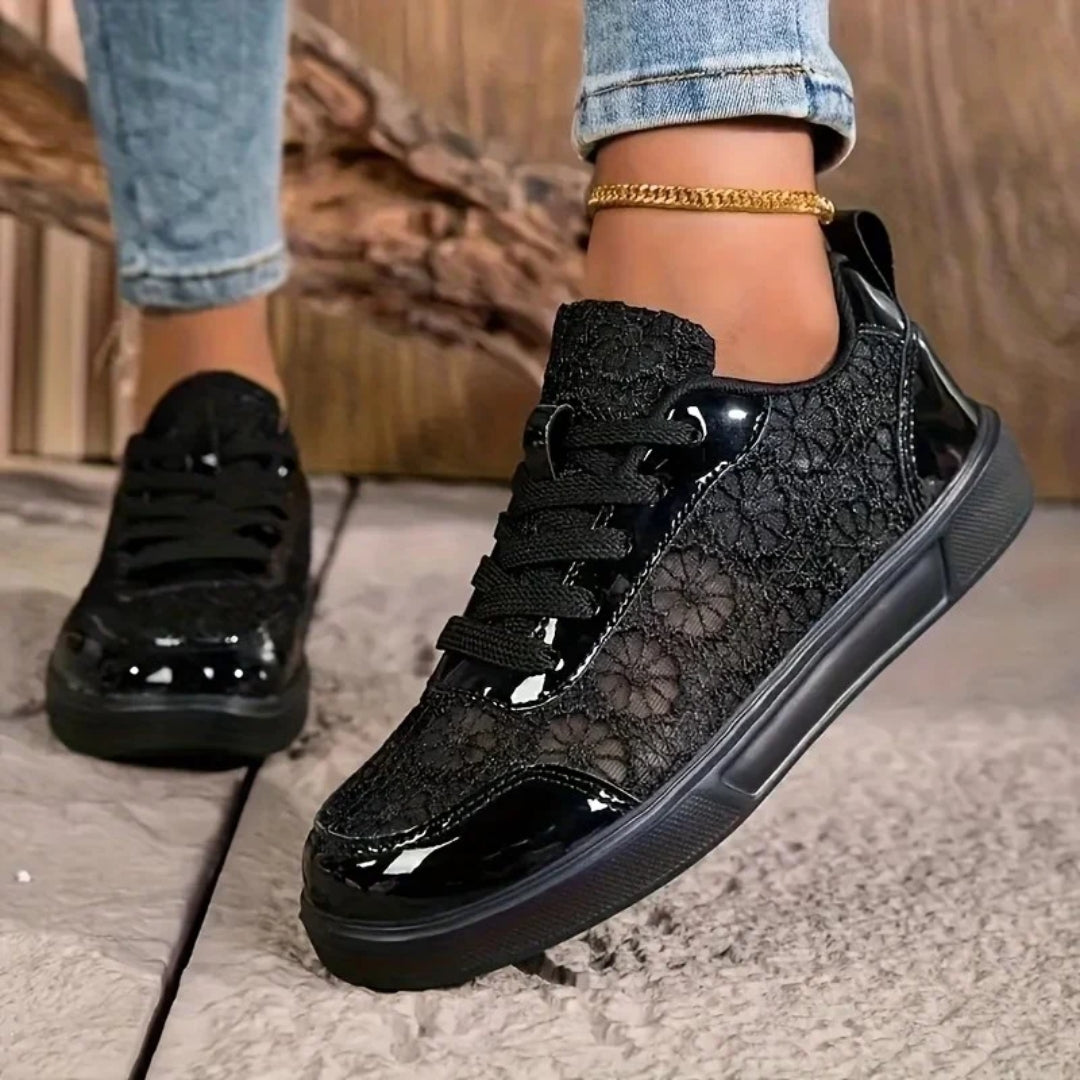 Florana - Lichte Bloemenkant Sneakers voor Dames