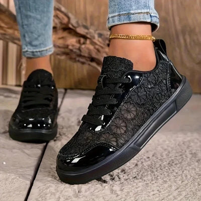 Florana - Lichte Bloemenkant Sneakers voor Dames