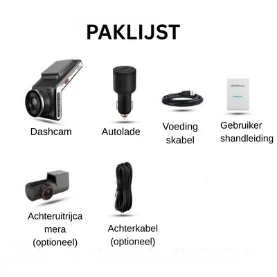 Dashcam - 4K Dual Camera met Nachtzicht en Parkeerbewaking - DriveGuard