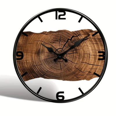 MYHOME® - Ronde Houten Wandklok met Uitgesneden Design