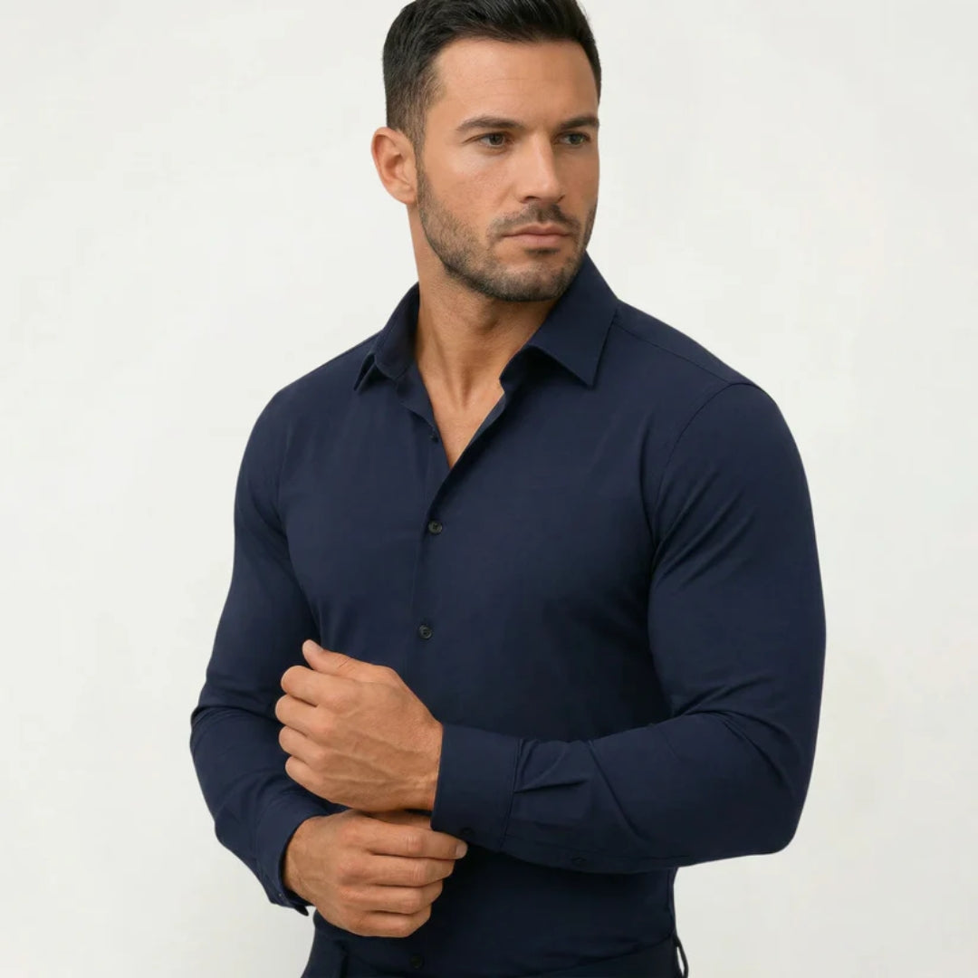 Strijkvrije blouse voor mannen