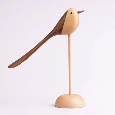 Woodora - Scandinavische Vogel Houtsculpturen (2 Stuks)