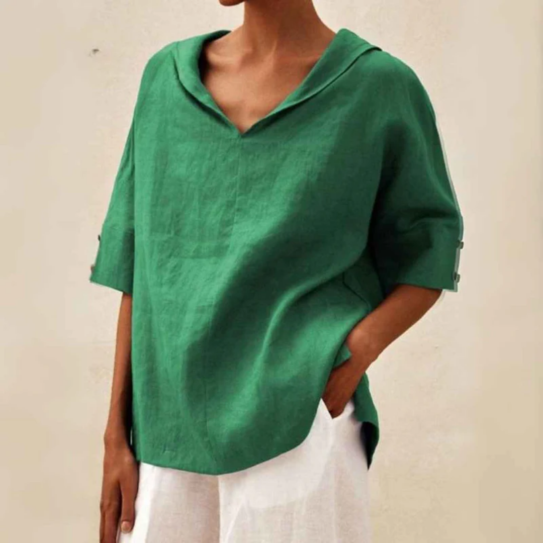 Casual Overhemd - Luchtig V-Hals Shirt