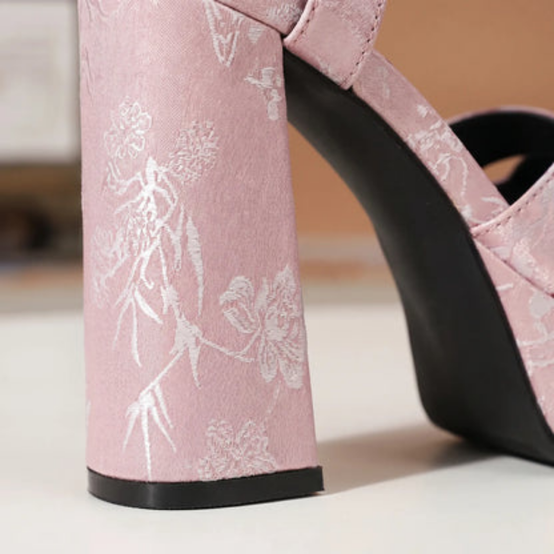 Sandalen Met Plateauzool en Blokhak