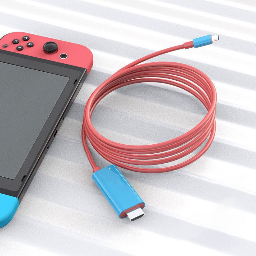 USB-C Naar HDMI Kabel - 2M Met PD Snelladen voor Switch, Tablet, Telefoon en Laptop