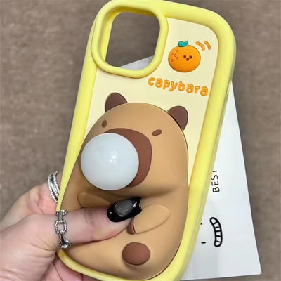 Capybara Telefoonhoesje - Schattig Bubble Capybara Design