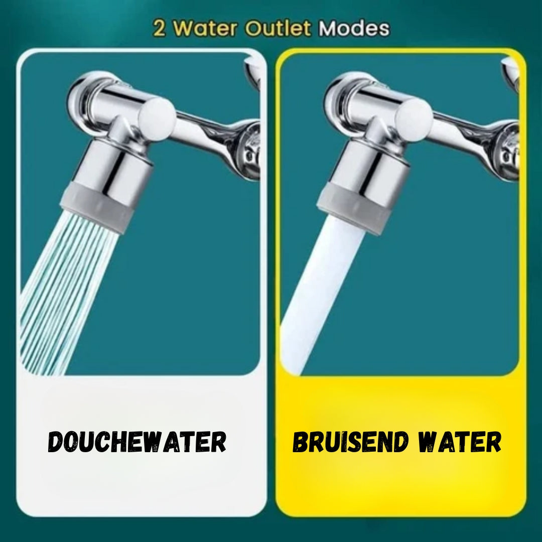 1080° Roterende Kraan Opzetstuk - Flexibele Waterbesparing - AquaFlex - 1+1 GRATIS