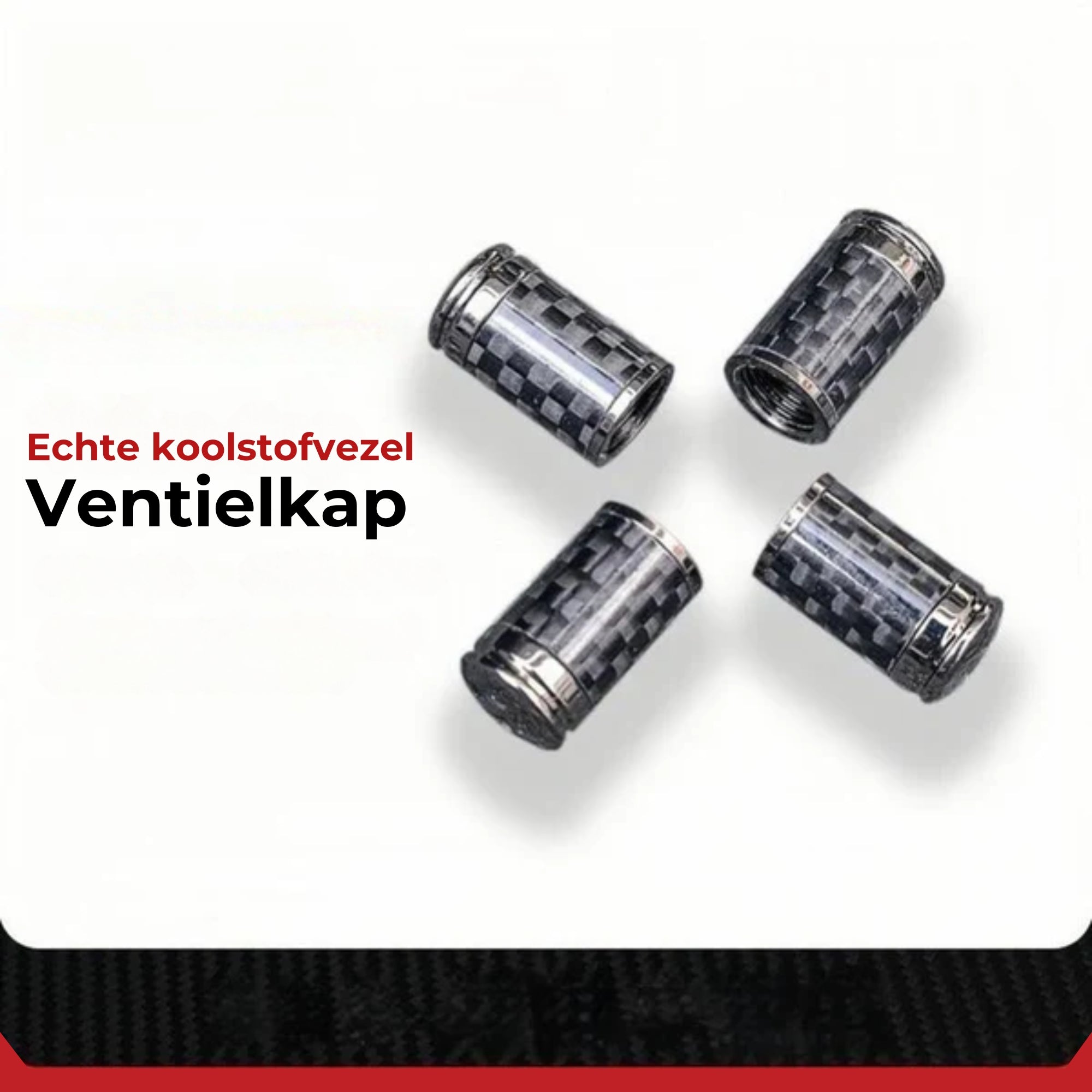 Capuchons de valve de pneu en fibre de carbone – Kit de protection de roue étanche
