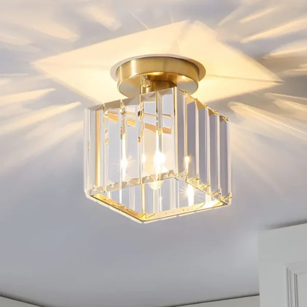 Plafondlamp - Luxe Kristaldesign met Warme Lichtreflectie - Lumévo