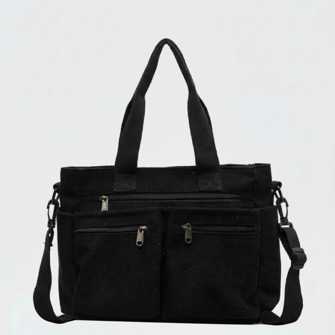 Sac bandoulière Emily Tote - Sac en velours côtelé élégant