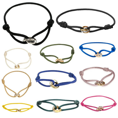 Karkötő - Elegáns Trinity karkötő összefonódó gyűrűkkel - Aurielle