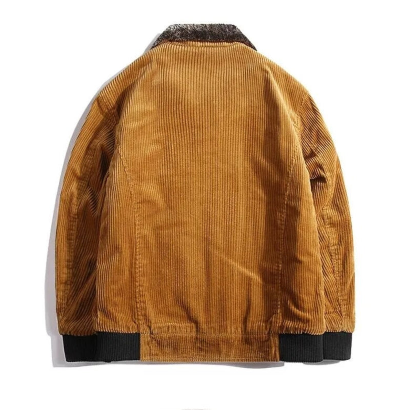 Corduroy Jas - Warme Regular Fit Winterjas voor Heren - Puroven