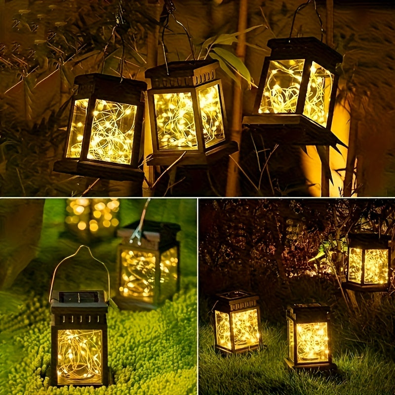 1 pièce/2 pièces Lanterne Solaire RANGDONG, Décoration de Jardin Étanche Éclairage Extérieur pour Patio ou Cour, Cadeau d'Halloween, Noël, Thanksgiving