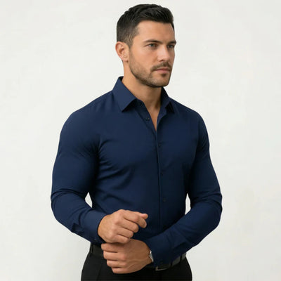 Strijkvrije blouse voor mannen