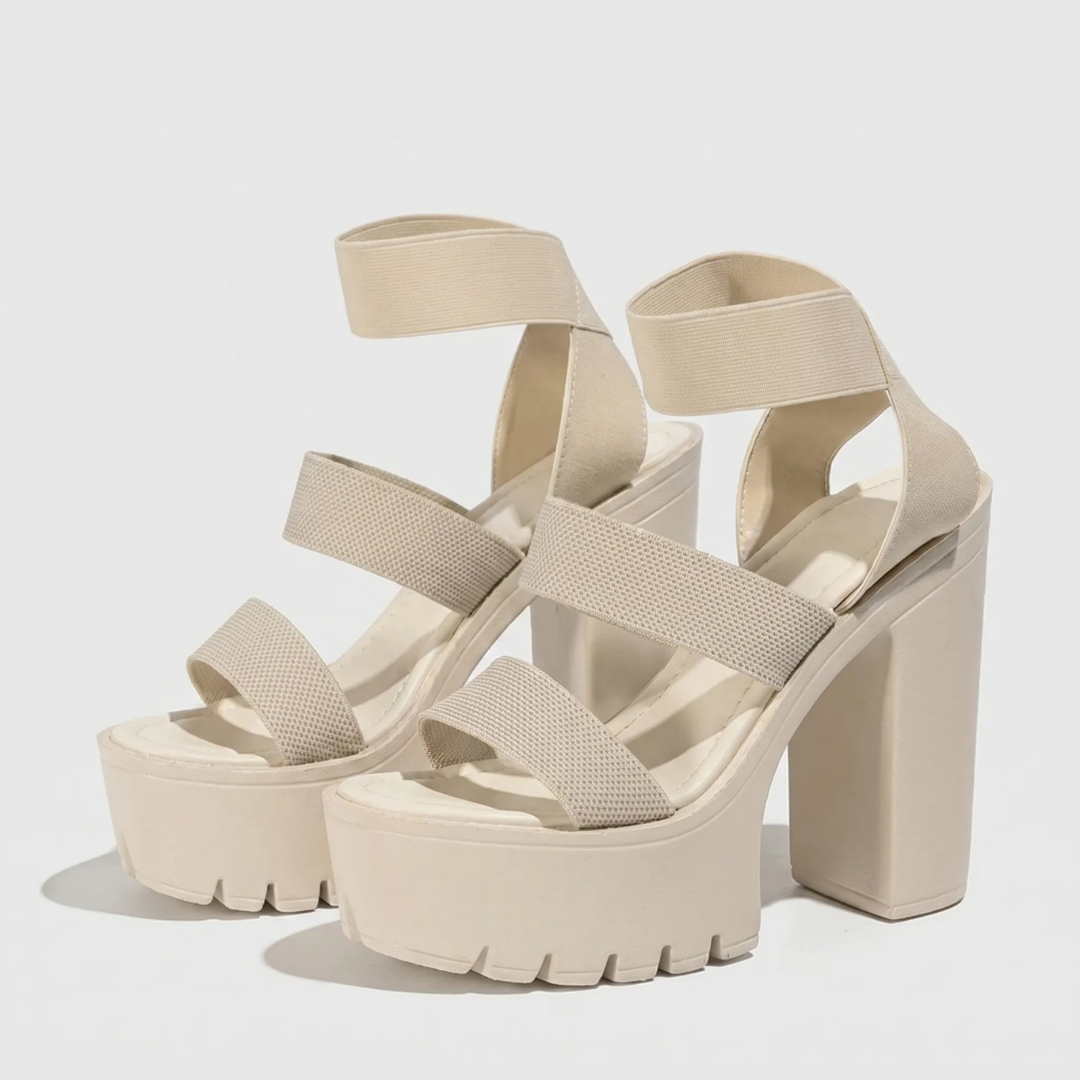 Sandalen Met Plateau Blokhak