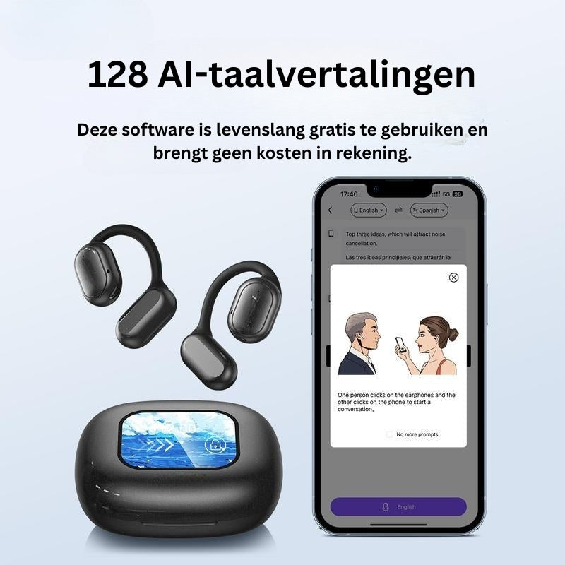 Vertaler - AI Vertaal Oordopjes met Realtime Spraakvertaling - LinguaFlow