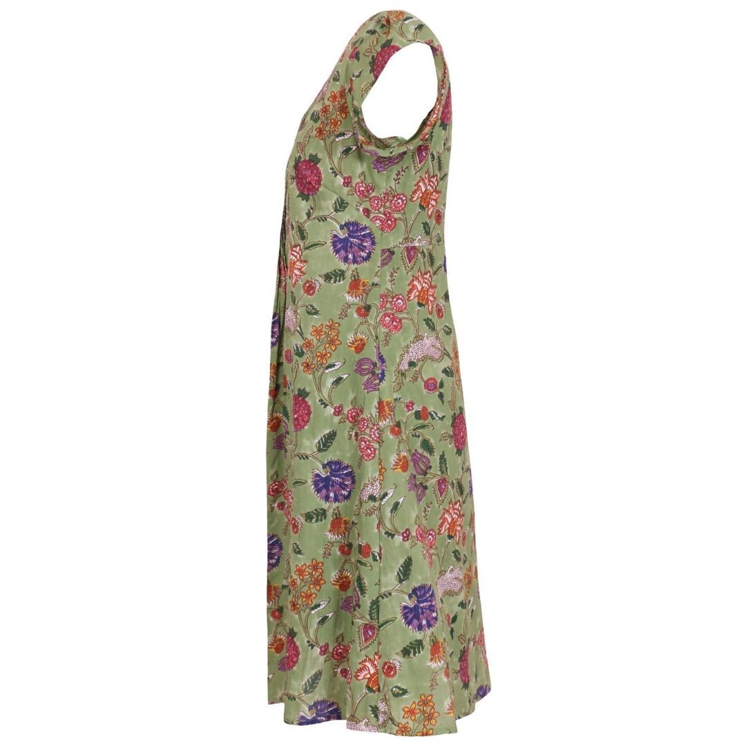 Zomerjurk - A-Lijn Jurk met Bloemenprint - Belleflora