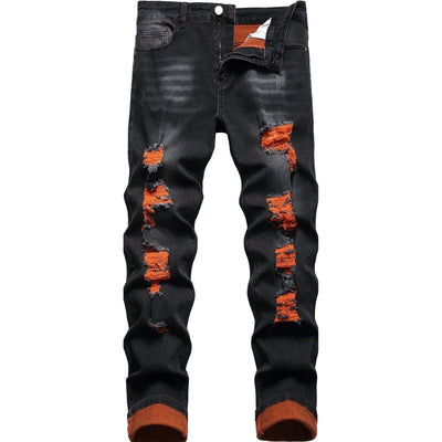 Ripped Slim Fit Jeans - Moderne Gescheurde Heren Jeans - Mick