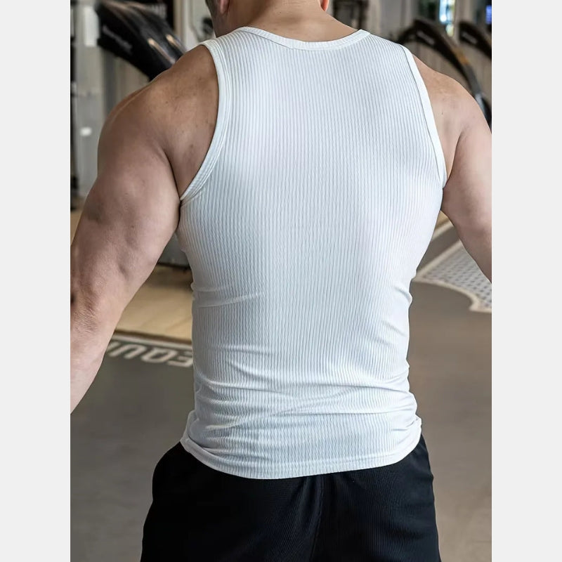 Tanktop - Geribde Slim Fit Sporttop - Varexon