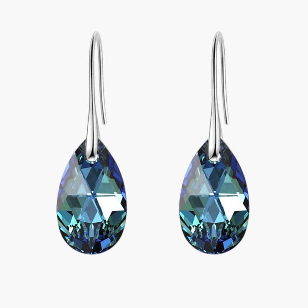 Dames Hangoorbellen van Saffierblauw Kristal