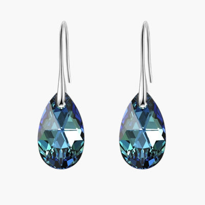 Dames Hangoorbellen van Saffierblauw Kristal