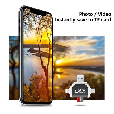 Multi-Port 4 in1 universele SD TF-kaartlezer