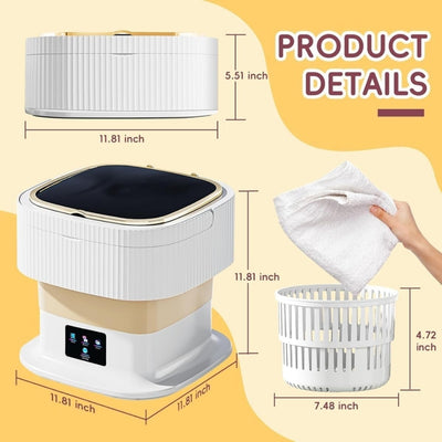 Draagbare wasmachine - Opvouwbaar 11L Design