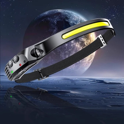 Lampe frontale - Ultra Lumineuse et Rechargeable - Lumière mains-libres