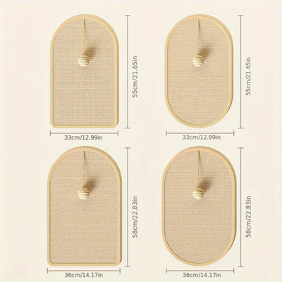 Katten krab bord - wandgemonteerde 3-in-1 krabmat