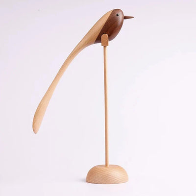 Woodora - Scandinavische Vogel Houtsculpturen (2 Stuks)